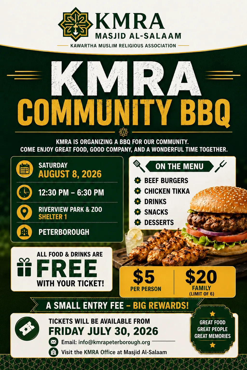KMRA Community BBQ – Saturday, August 8,2026