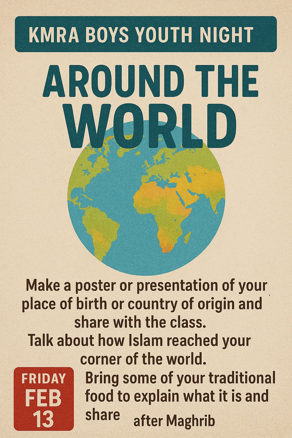 KMRA Youth Boys Night — This FRIDAY Night (February 13,2026)