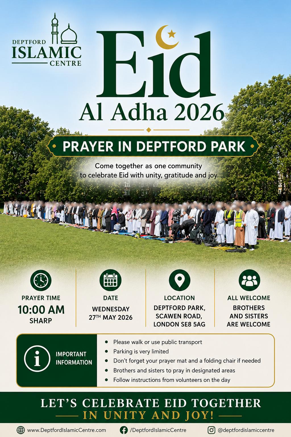 Eid in Deptford Park, May 2026 Eid in Deptford Park, May 2026
