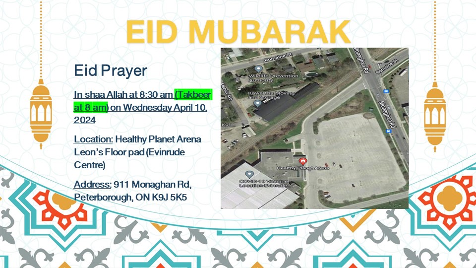 Eid Prayer Location & Time