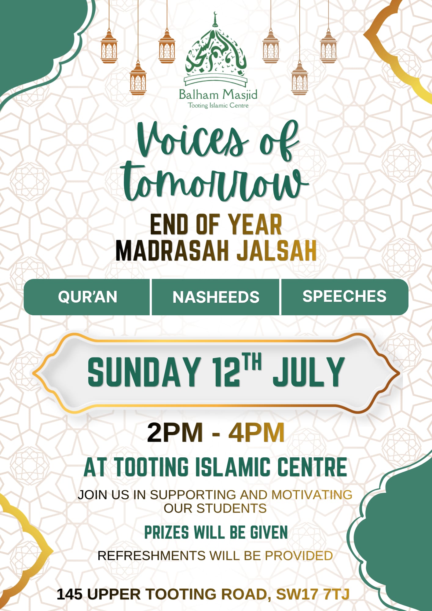 Voices of Tomorrow: End of Year Madrasah Jalsah Voices of Tomorrow: End of Year Madrasah Jalsah