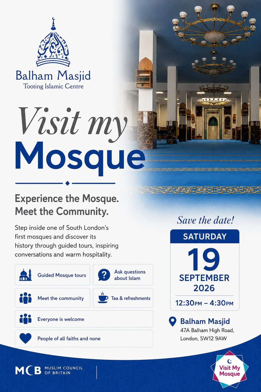 Visit My Mosque 2026 at Balham Masjid Visit My Mosque 2026 at Balham Masjid