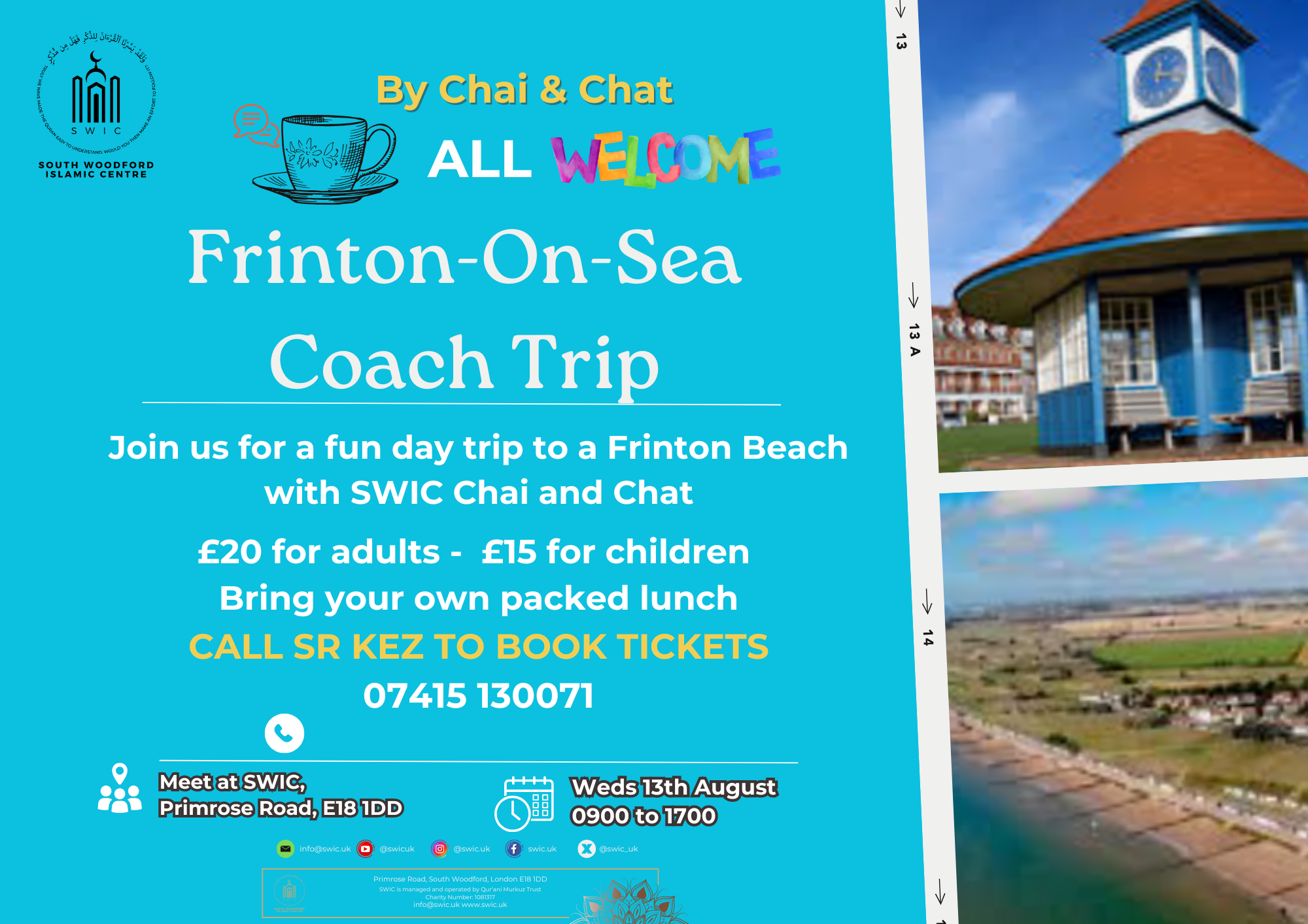Frinton On Sea coach trip with the SWIC Chai and Chat group