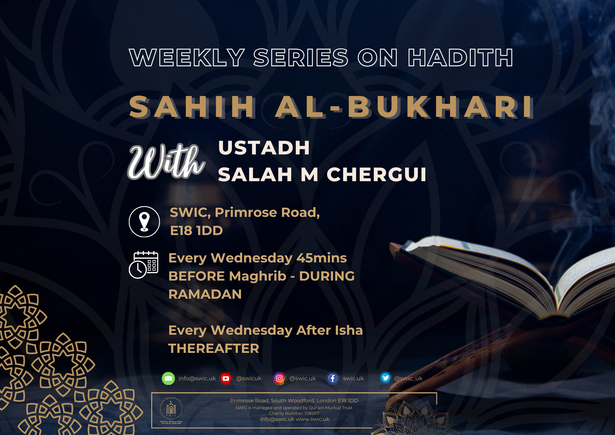 Sahih al-Bukhari Every Wednesday