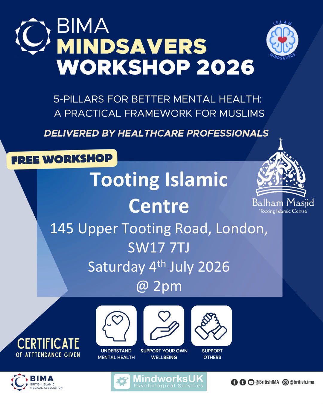 BIMA Mindsavers Workshop 2026: 5 Pillars for Better Mental Health