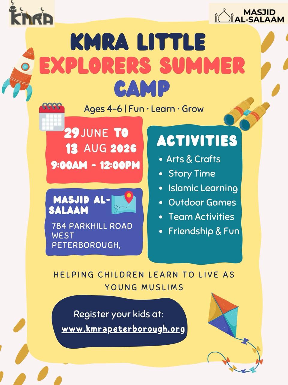 🌟 KMRA Little Explorers Summer Camp 2026 🌟