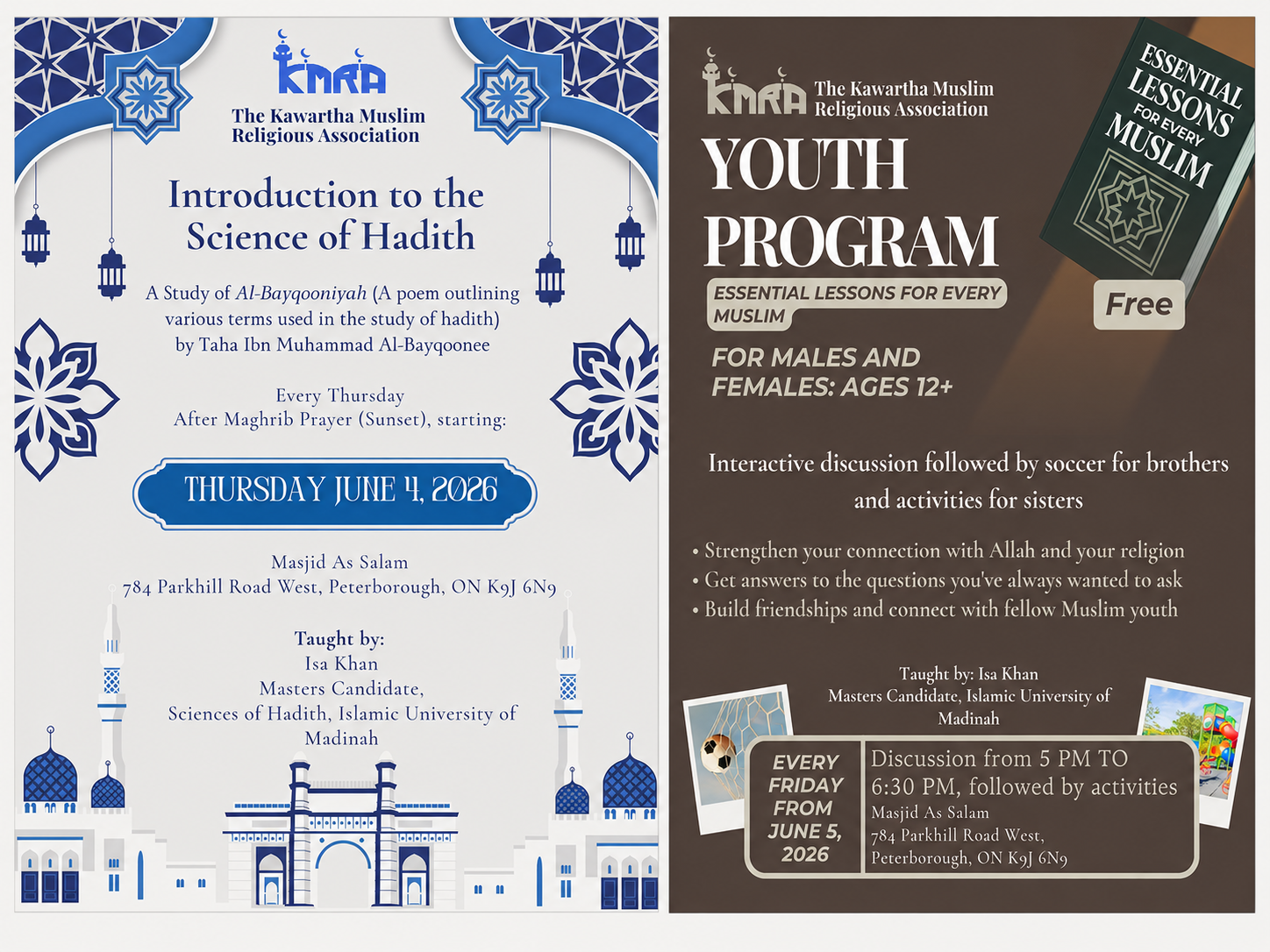 New Youth Program & Intro to the science of Hadith (2026) New Youth Program & Intro to the science of Hadith (2026)