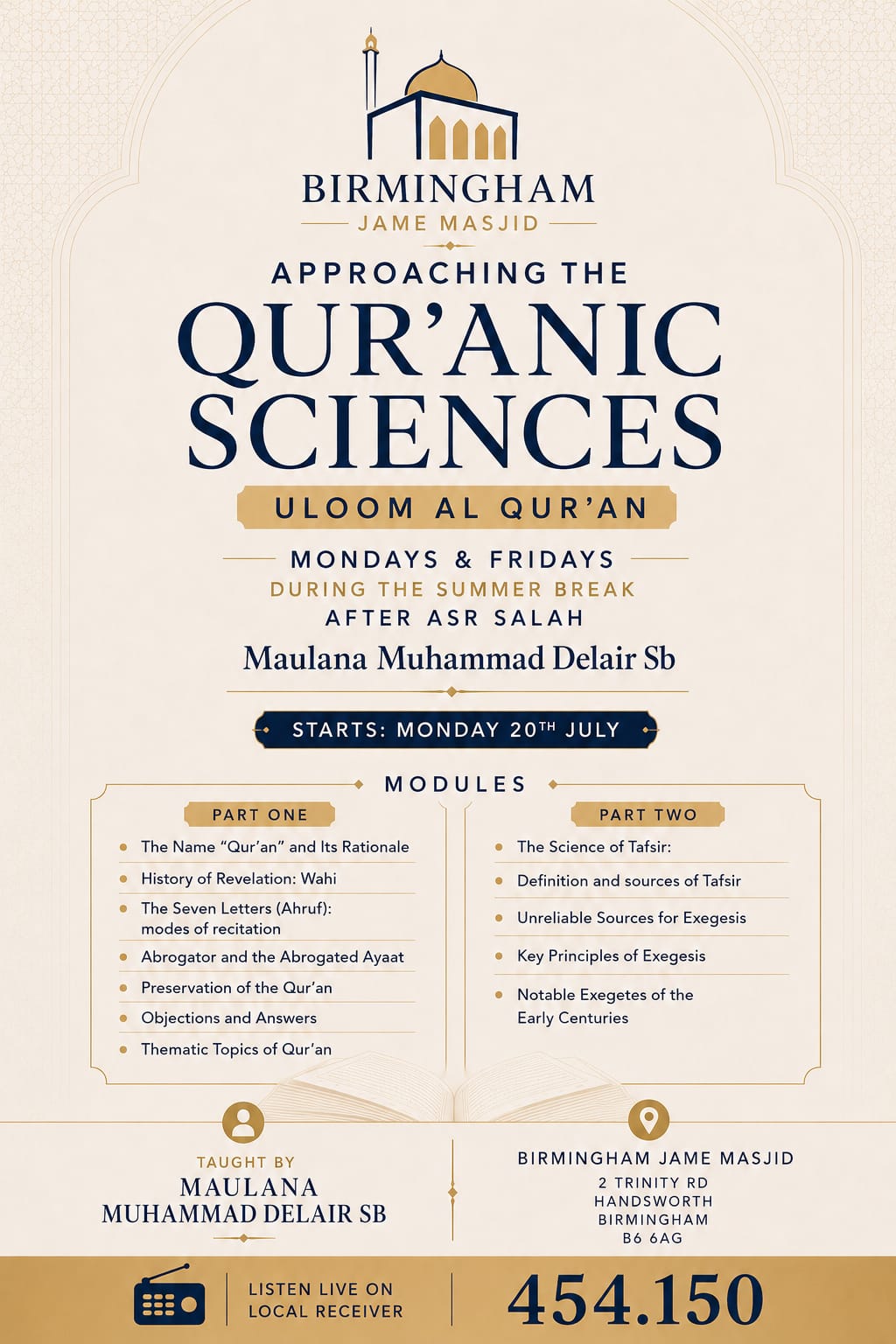 Approaching the Qur'anic Sciences Approaching the Qur'anic Sciences