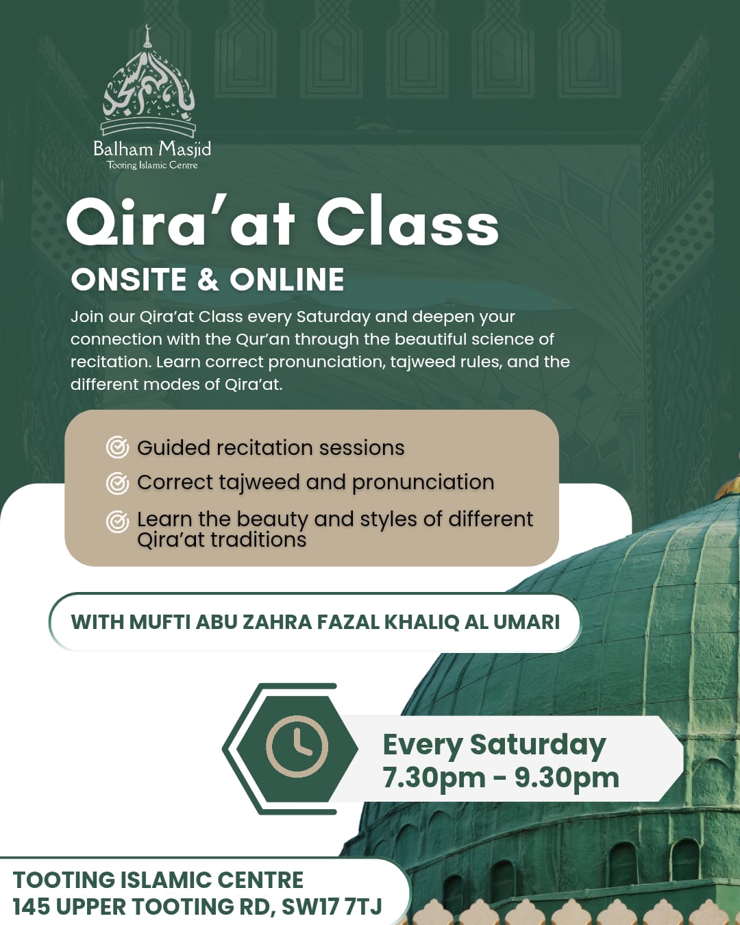 Qira’at Class (Onsite & Online)