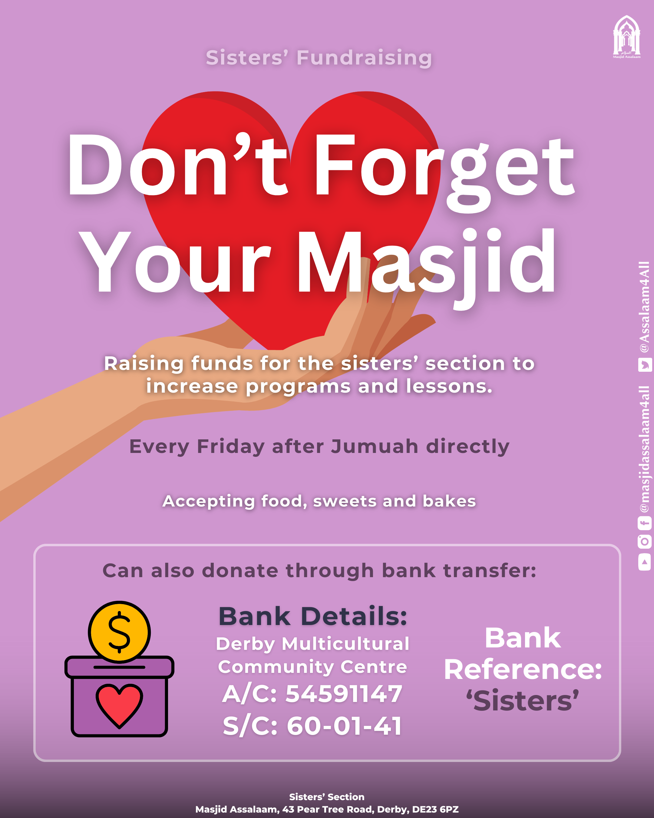 Sisters' Fundraising - Don't Forget Your Masjid