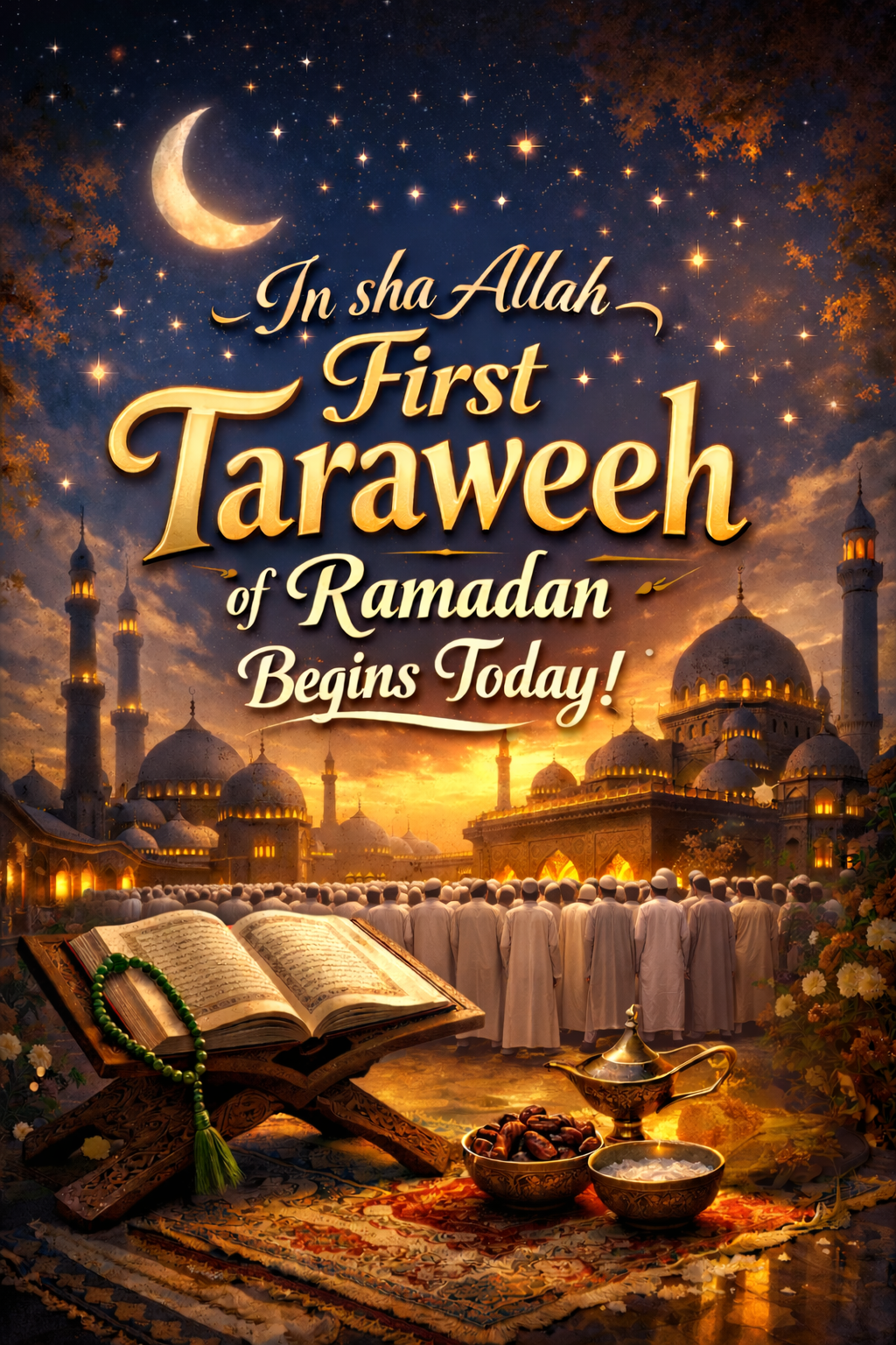 Join tonight for the First Taraweeh Prayer of Ramadan Join tonight for the First Taraweeh Prayer of Ramadan