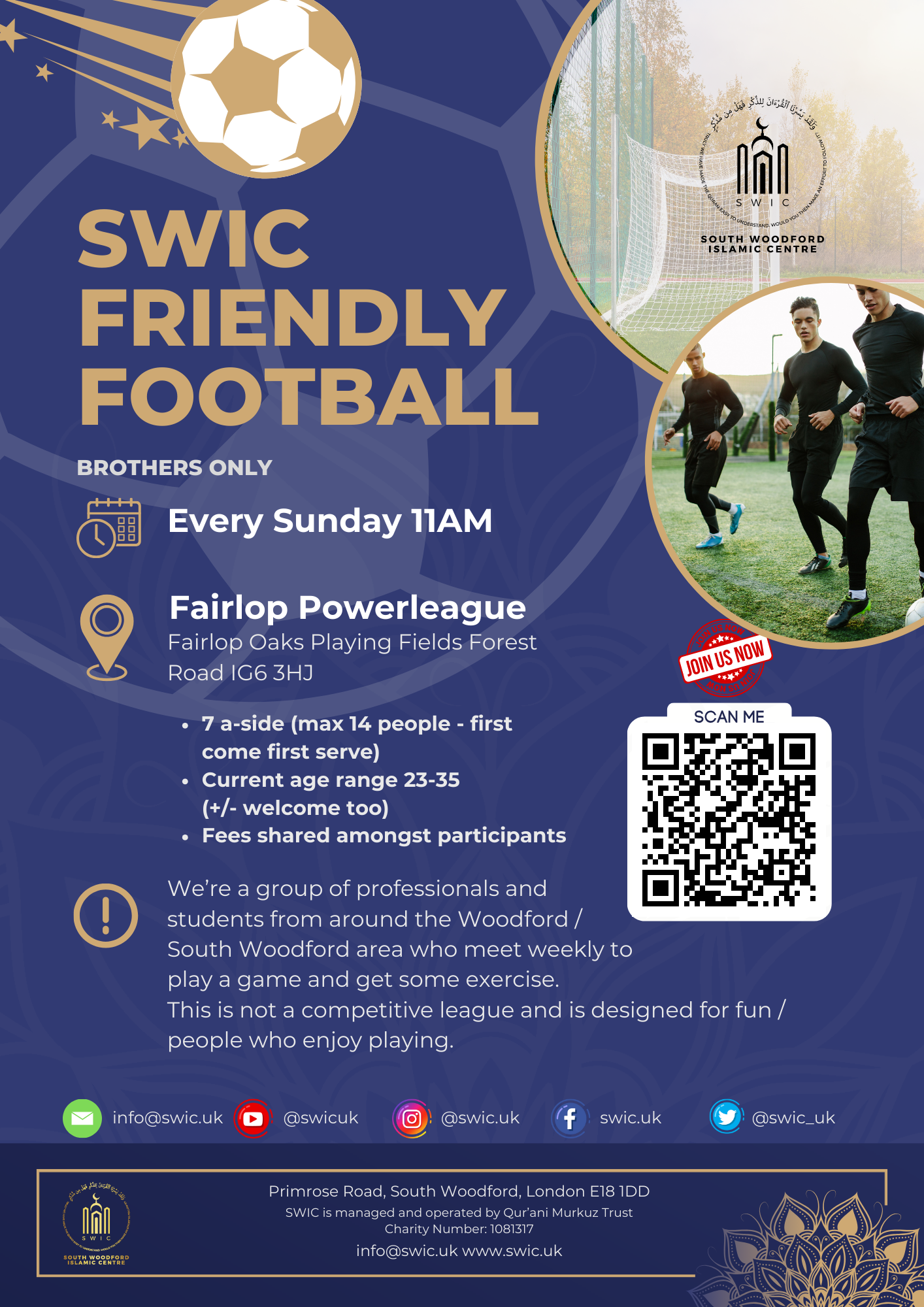 SWIC Friendly Football - tap on event for more details